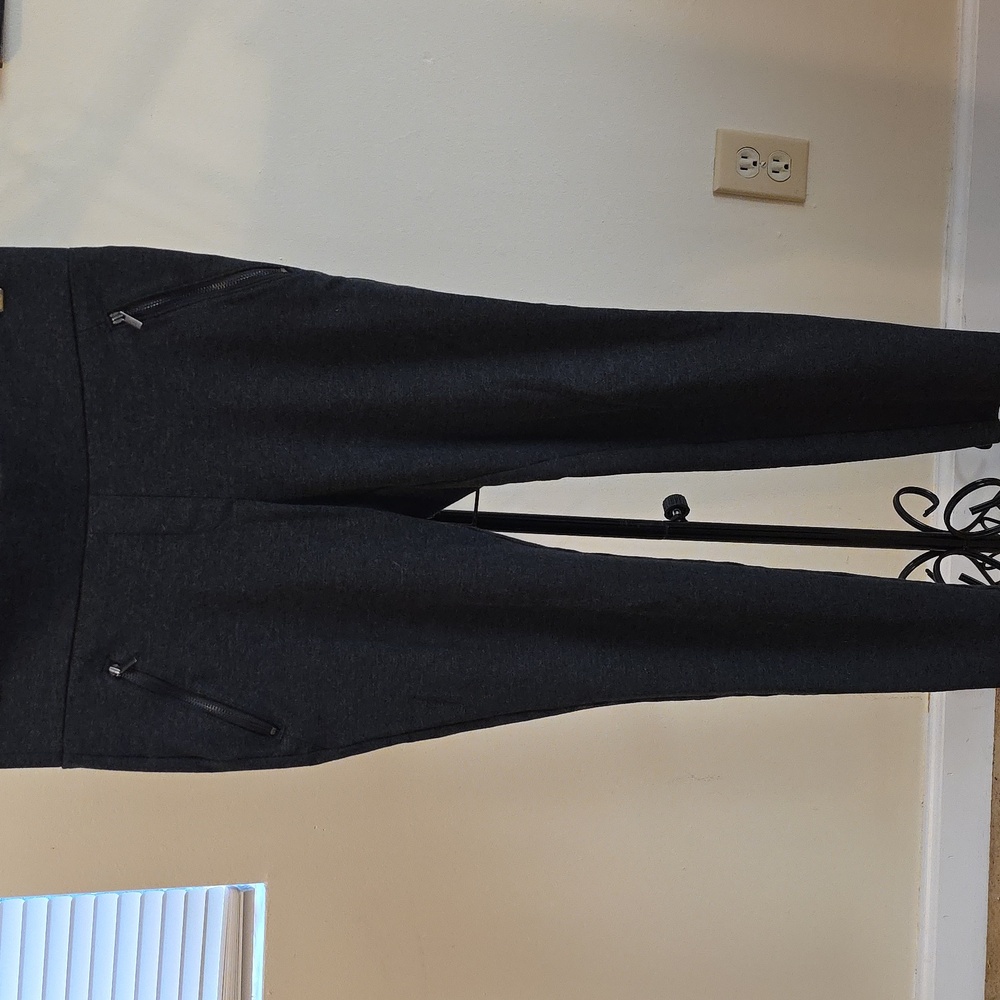 Ann Taylor Charcoal Knit Dressy Leggings Womens Size Medium (Jennifer # 15)